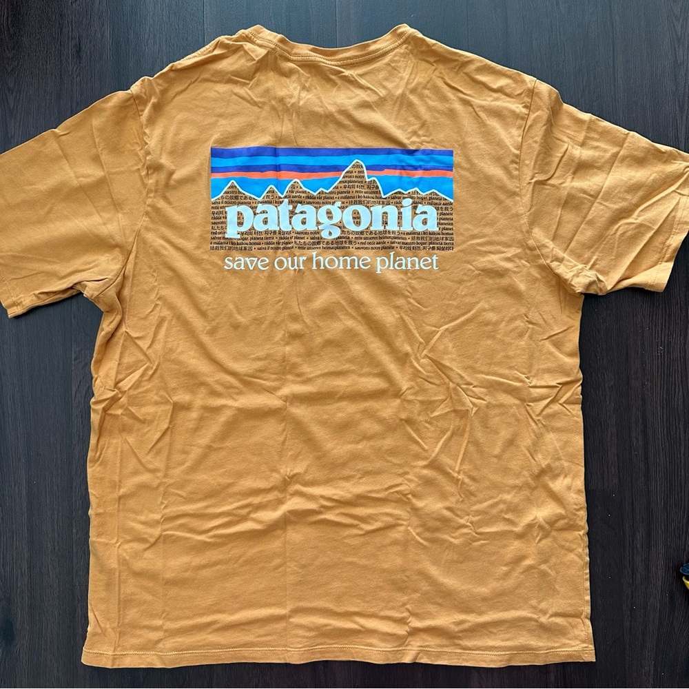 Patagonia Men's Short Sleeve Tee in Mustard